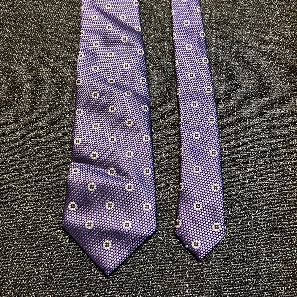 Ermenegildo Zegna Silk Tie in Purple Pattern